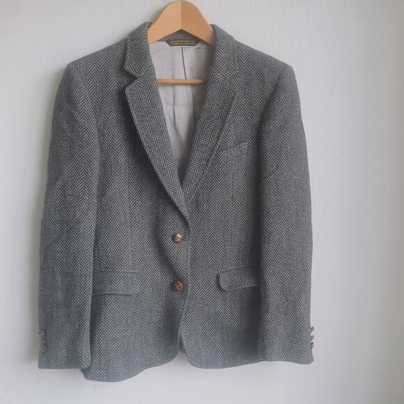 L.L. Bean Jackets & Blazers - L.L. Bean Vintage Wool Blazer Charter Collection Herringbone English County 10